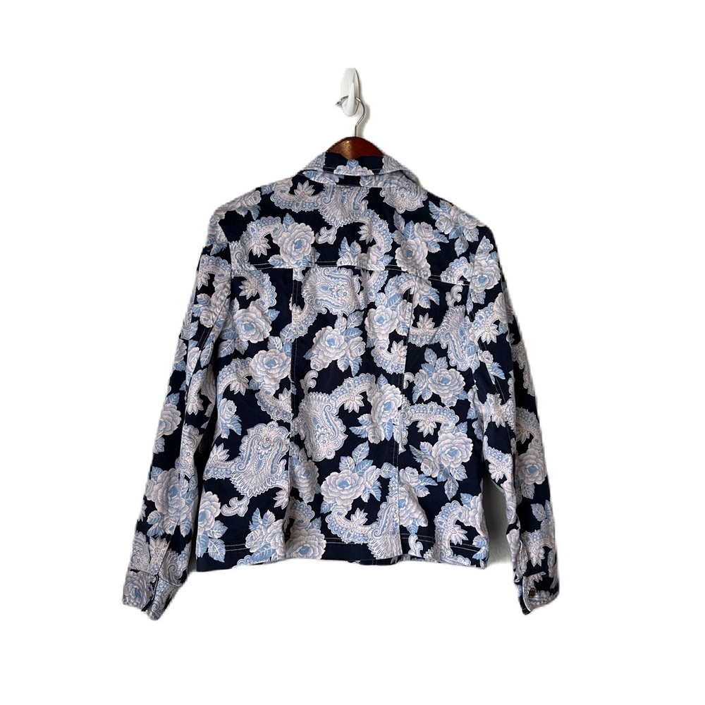 Evan Picone Blue Patterned Jacket - Picture 6 of 16